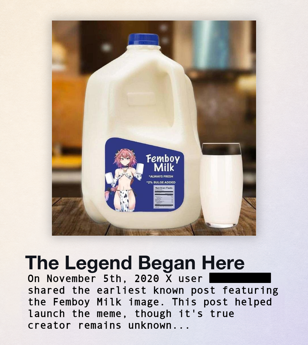 Femboy Milk ZESTY.EXE energy drink cans in a blue-lit fridge
